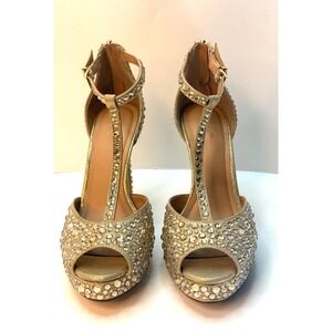 I.N.C. International Concepts Women's Chacey Bling Pumps Champagne Size 8.5M NWT